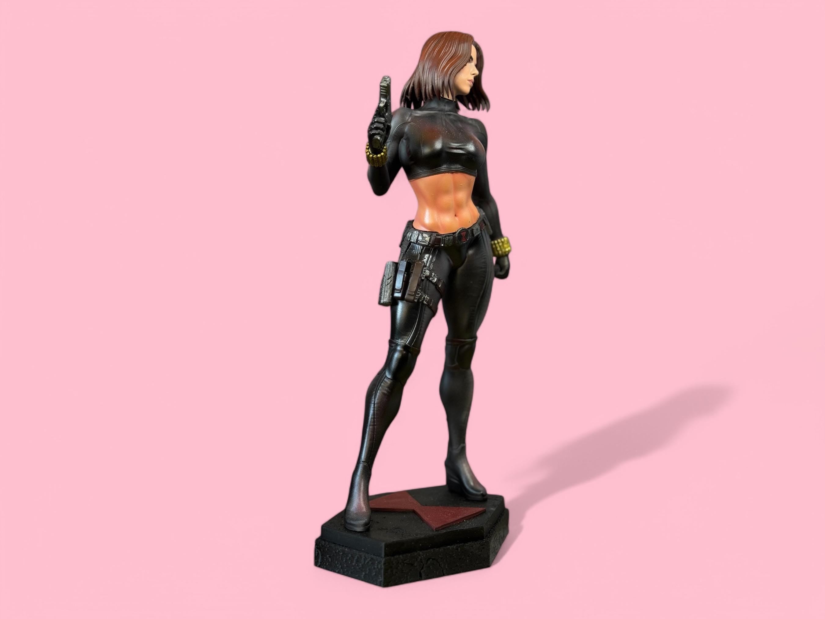 Black Widow Figure (3D Resin Printed & Hand-Painted) - Green A 3D