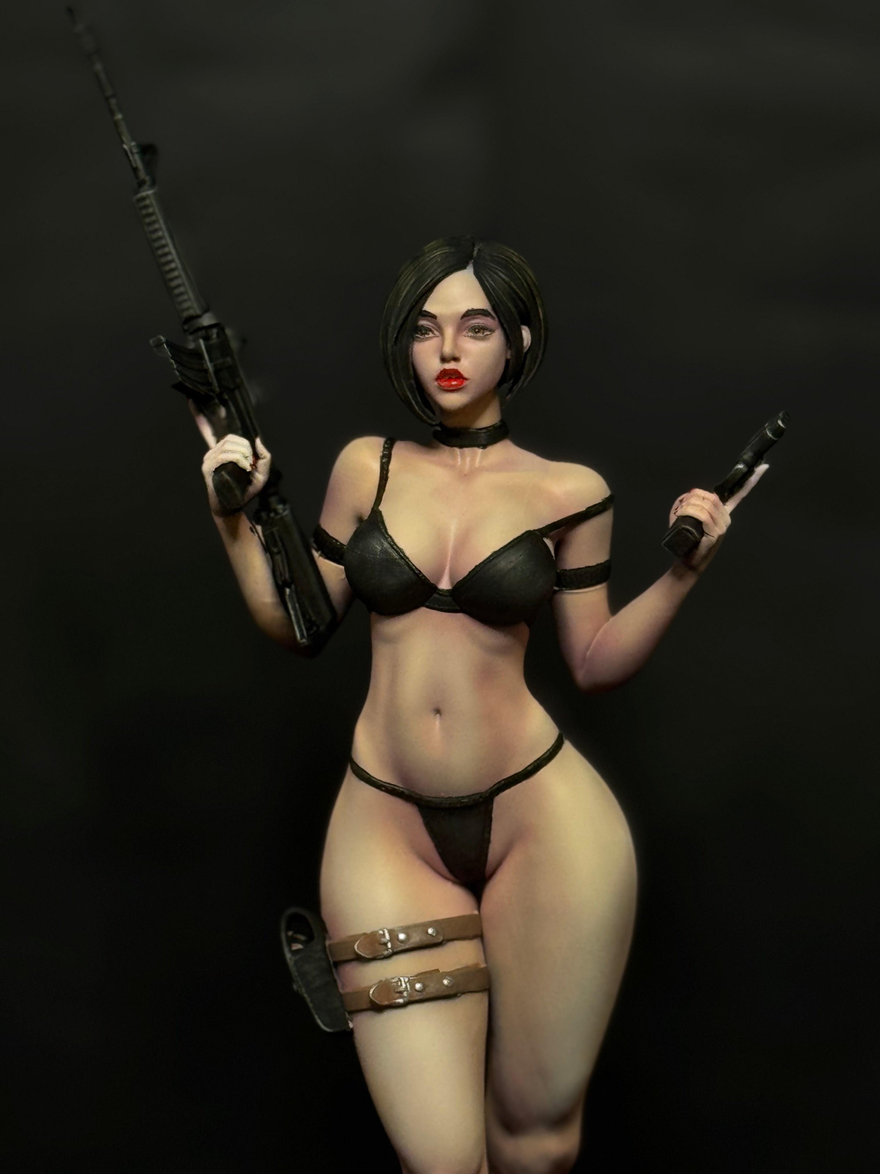 Ada Wong From Resident Evil (3D Resin Printed & Hand-Painted) - Green A 3D