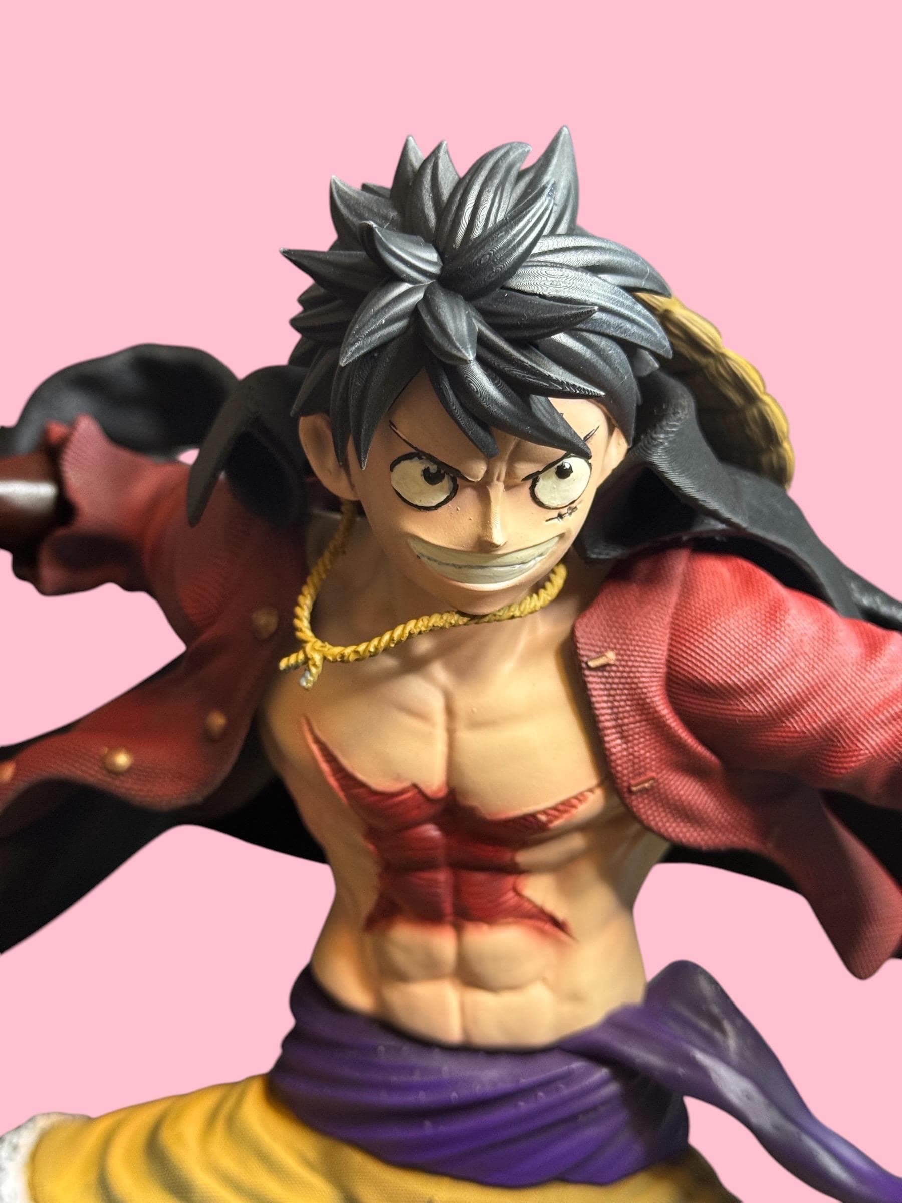 One Piece-Monkey.D Luffy Figure (3D Resin Printed & Hand-Painted) - Green A 3D