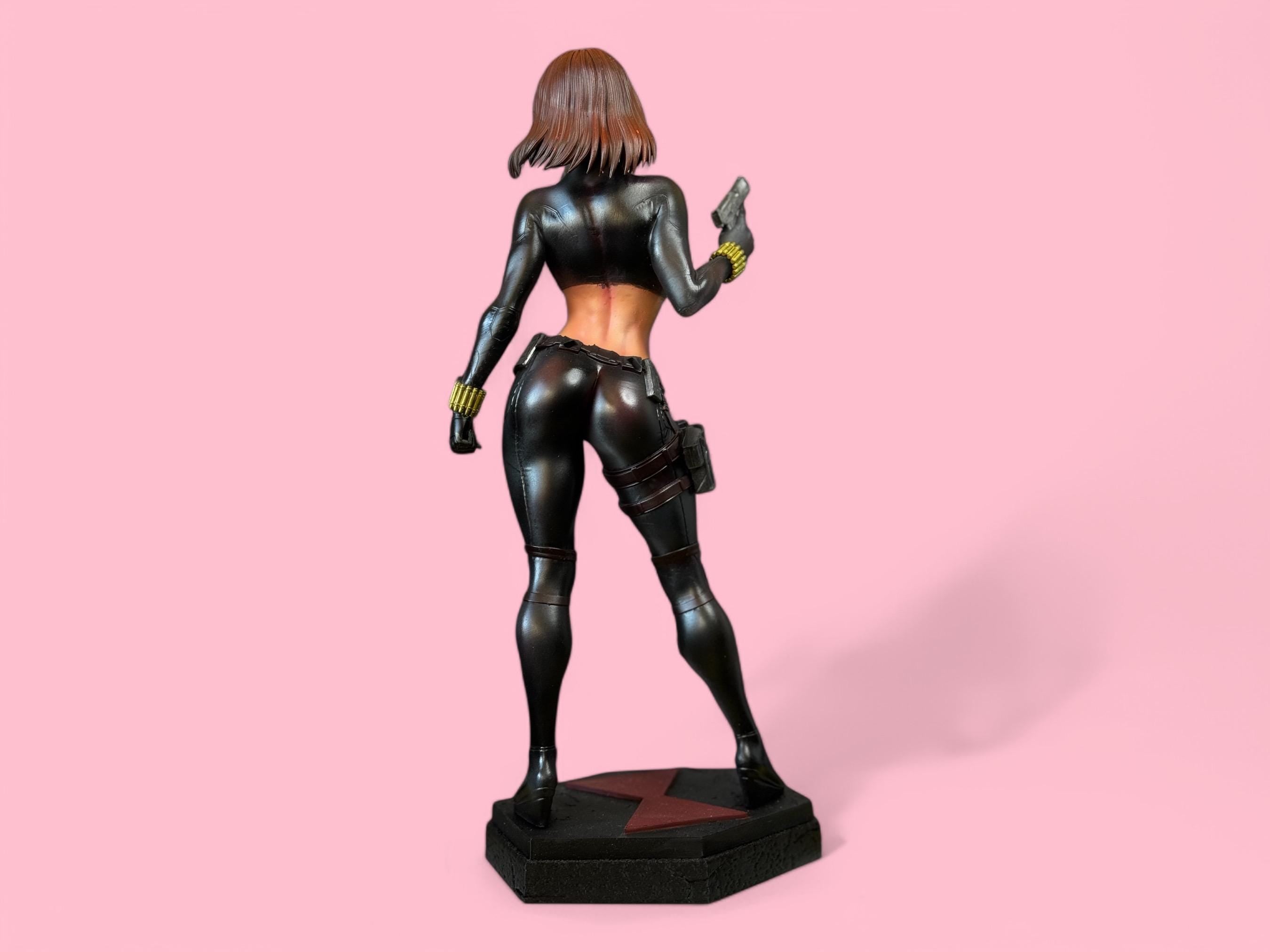 Black Widow Figure (3D Resin Printed & Hand-Painted) - Green A 3D