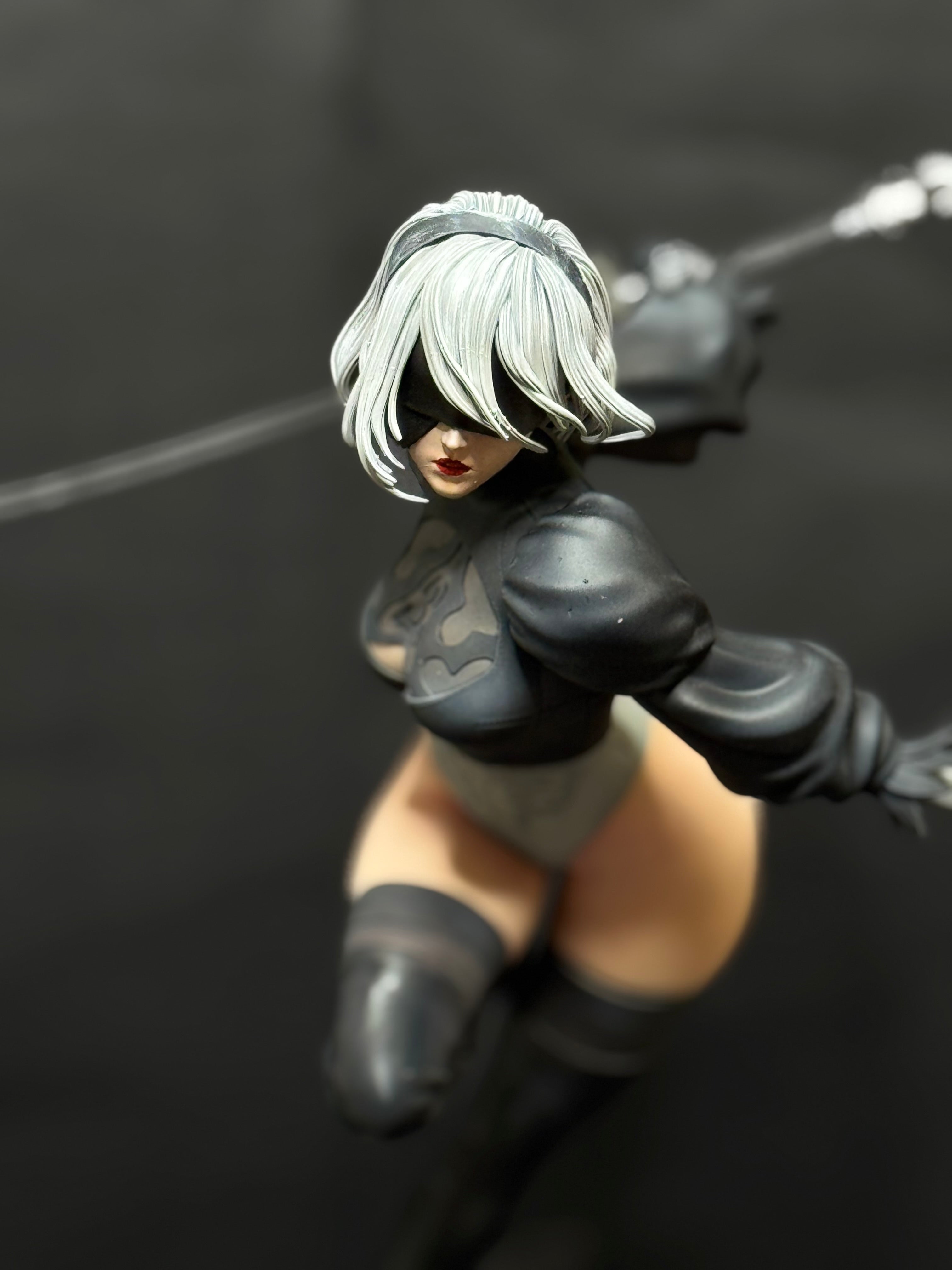 2B Nier Automata (3D Resin Printed & Hand-Painted) - Green A 3D