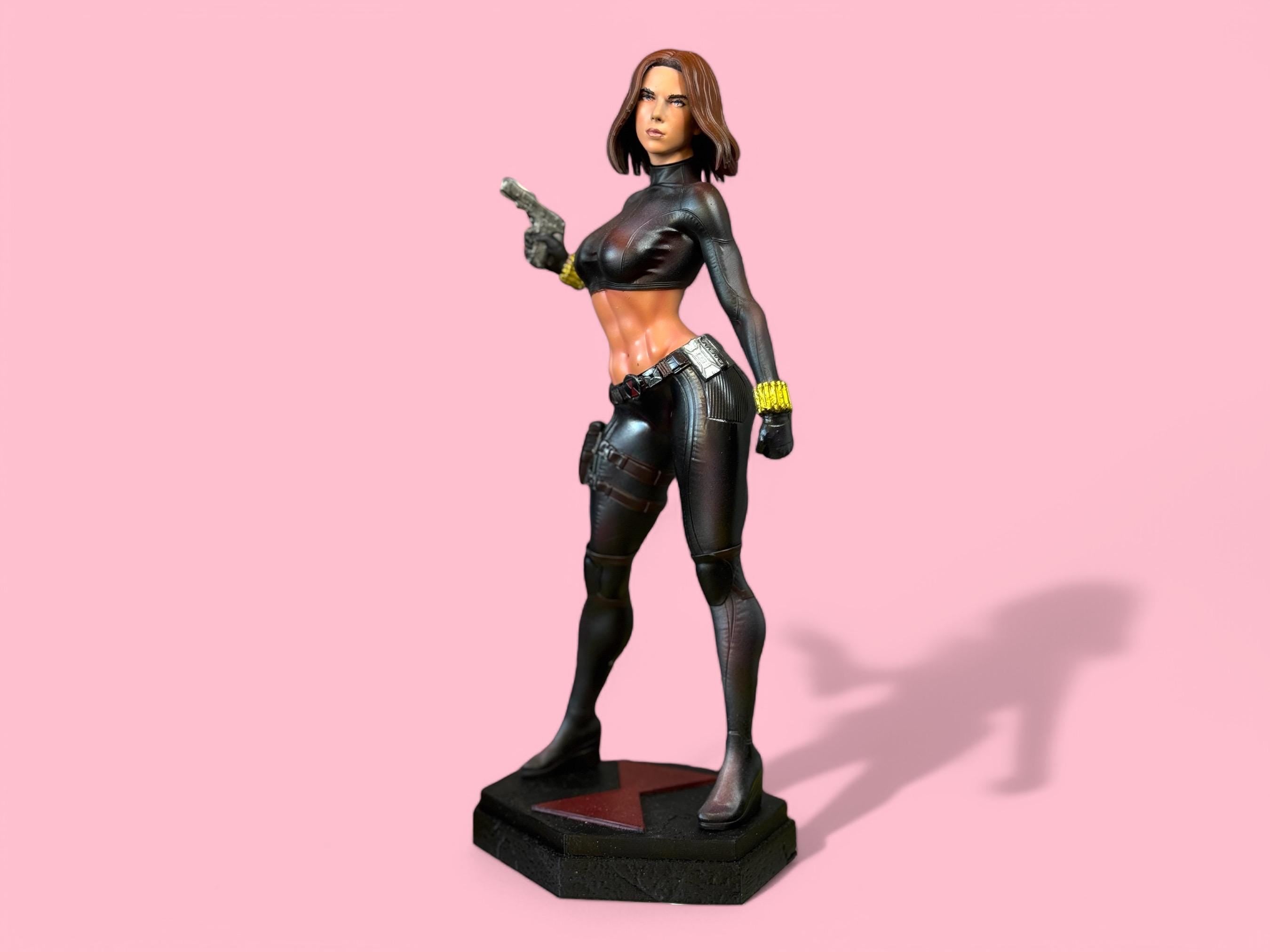 Black Widow Figure (3D Resin Printed & Hand-Painted) - Green A 3D