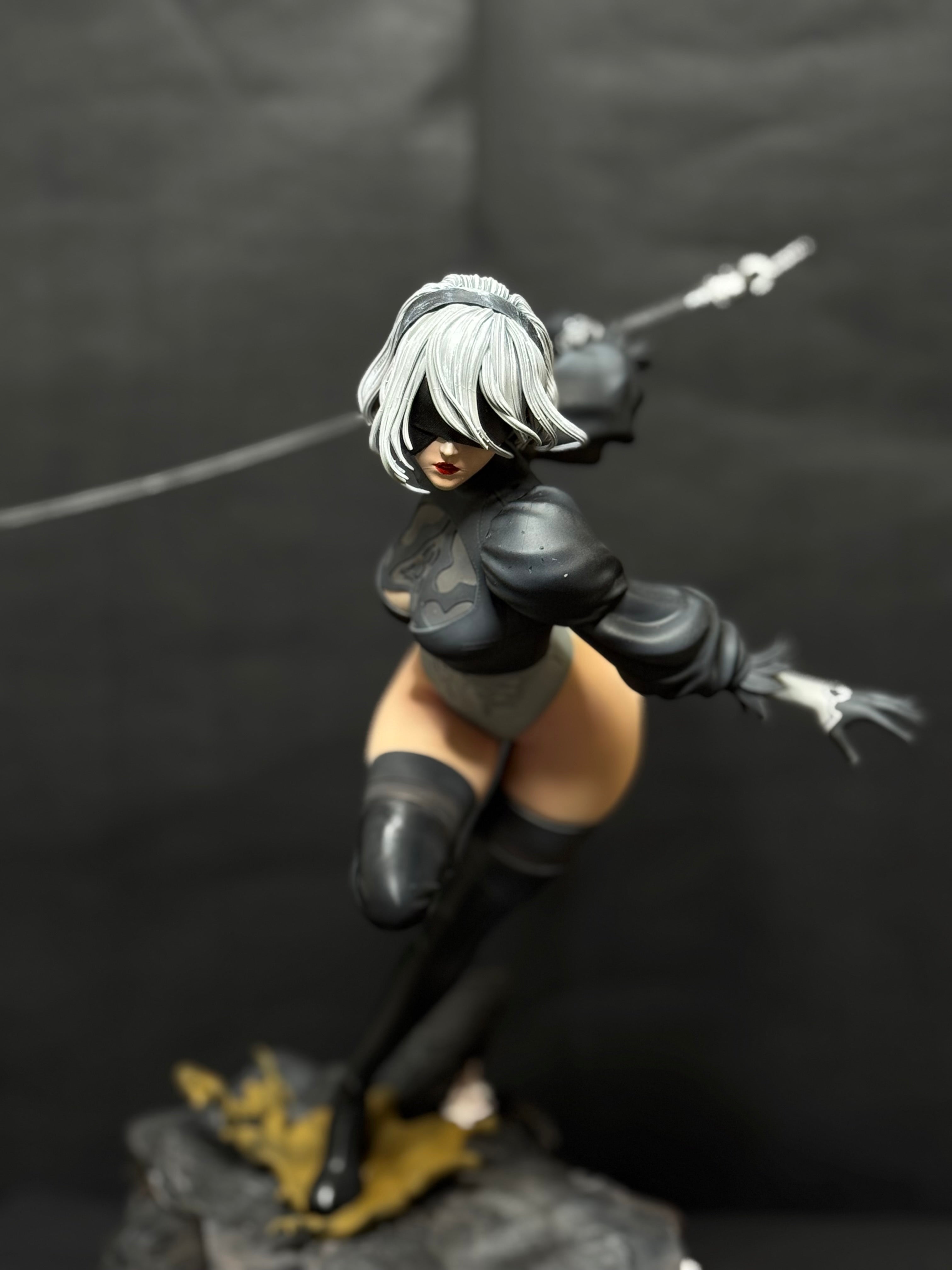 2B Nier Automata (3D Resin Printed & Hand-Painted) - Green A 3D