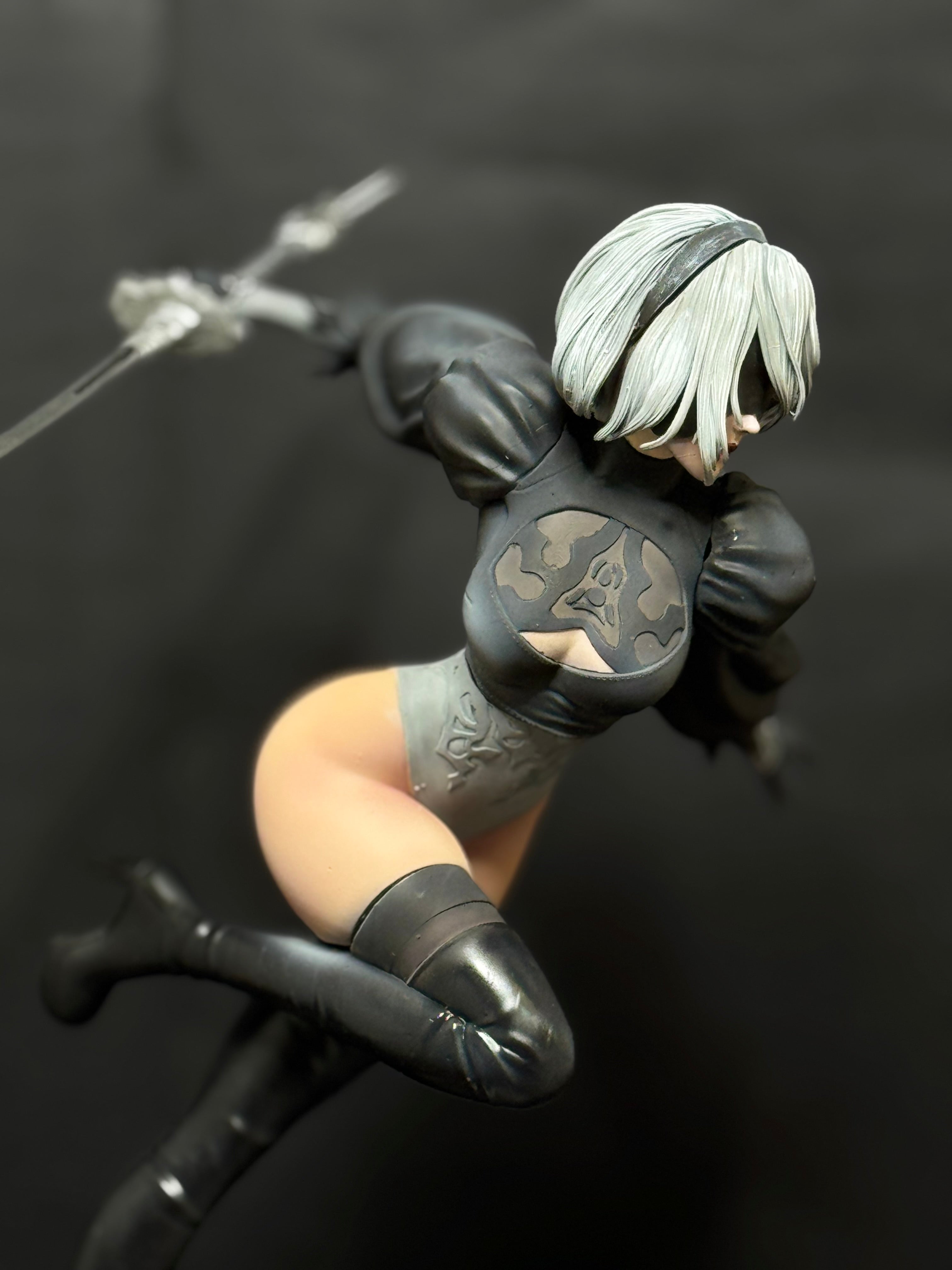 2B Nier Automata (3D Resin Printed & Hand-Painted) - Green A 3D