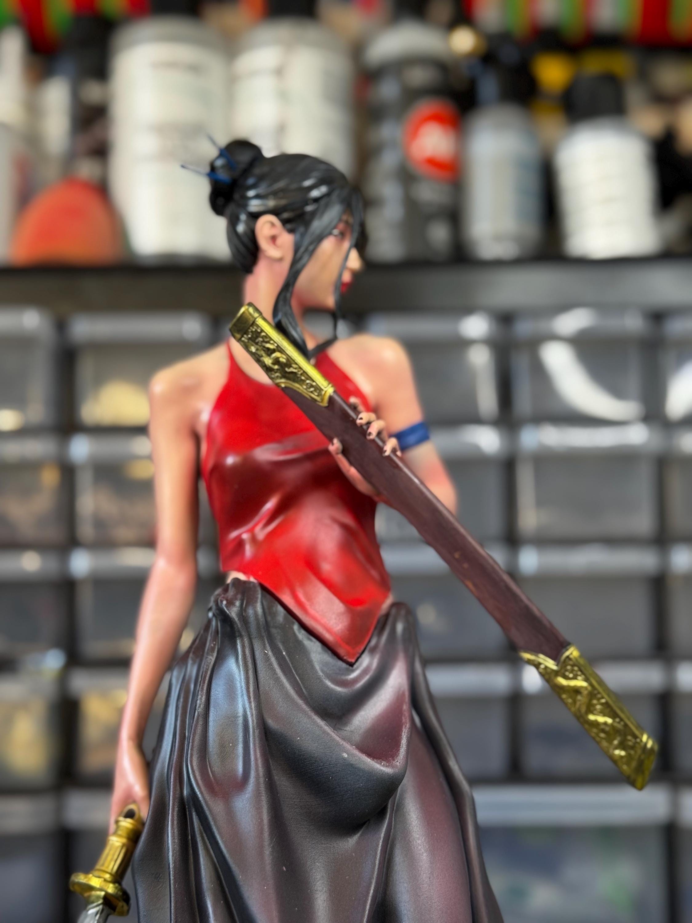 Vietnamese Swordsman Figure (3D Resin Printed & Hand-Painted) - Green A 3D