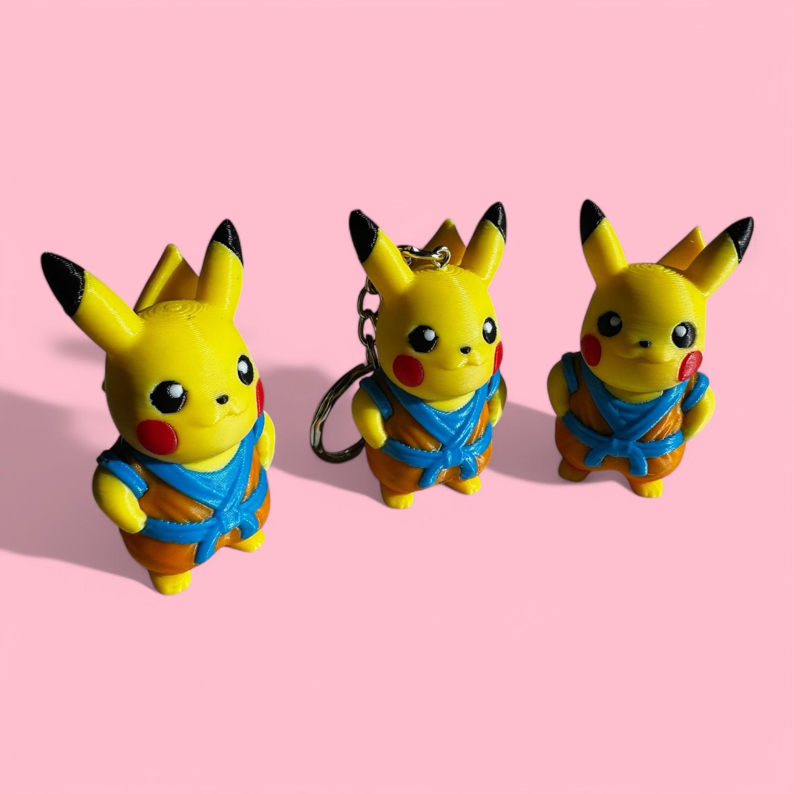 Pokemon Cosplay collection 3D printed Figure and keychains - Green A 3D