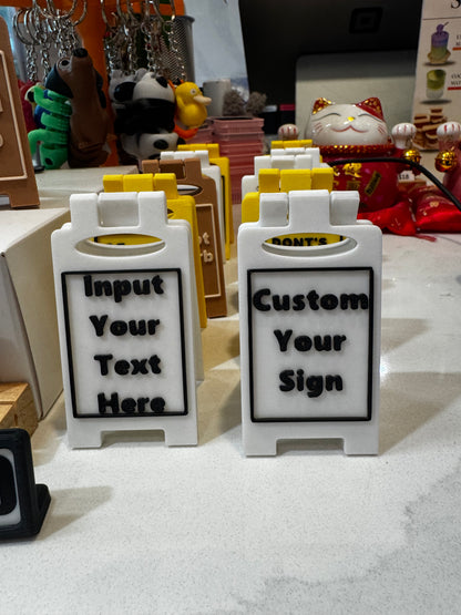 Custom desk funny signs, humorous offices signs - Green A 3D