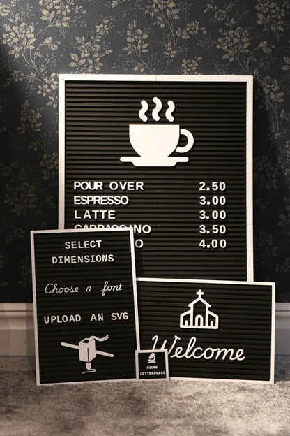 Custom Letter Board Deco  Message Board With Letter And Number - Green A 3D