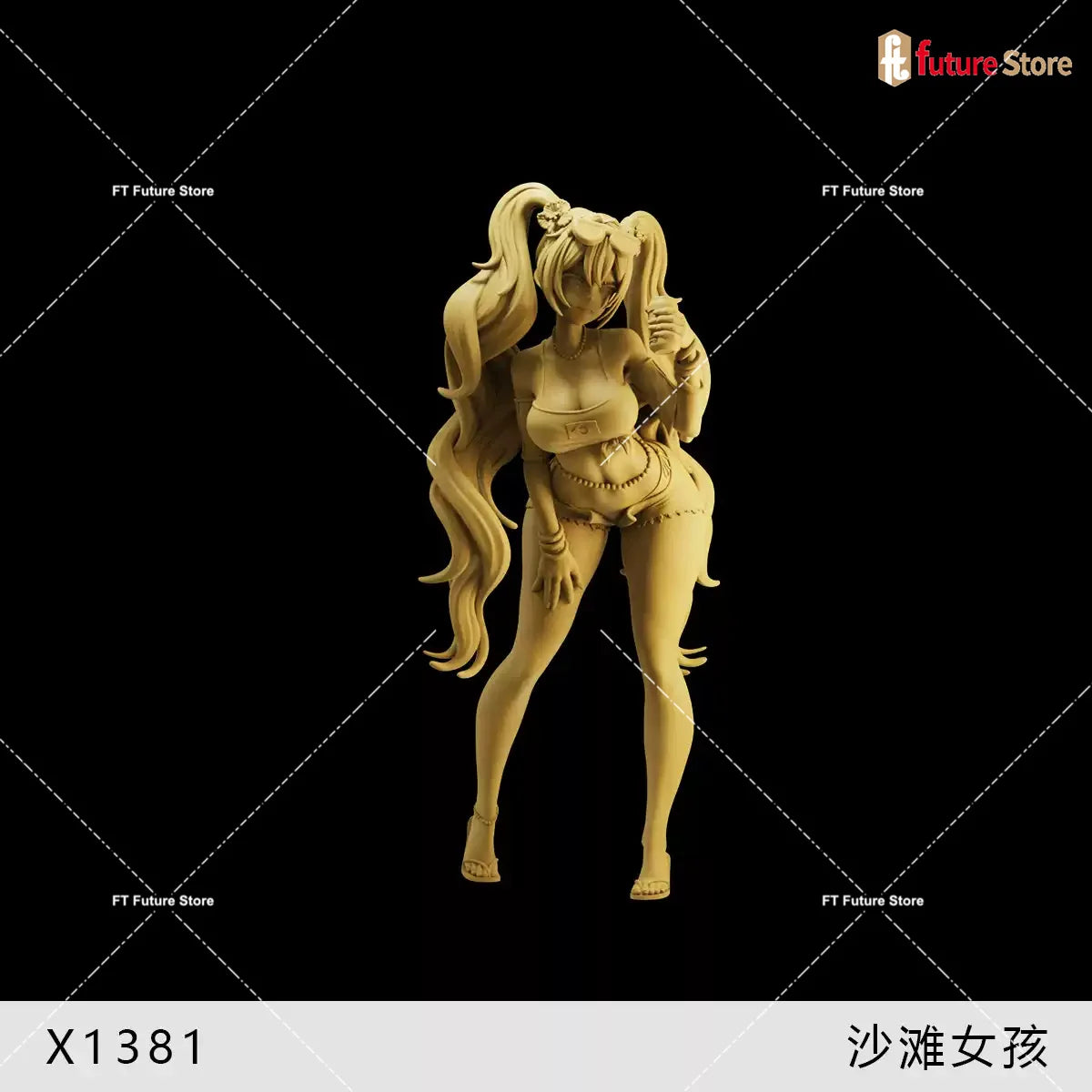 3D Print Miniature 1/64 1/43 1/35 Anime Beauty Lovely Girl Punk Figure Model Scene Mini Dolls Figurine Prop Crafts Decor Display