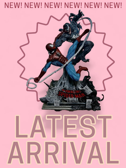 Premium Hand-painted Spider-Man Vs Venom Battle Scene (3D Resin Printed & Hand-Painted)