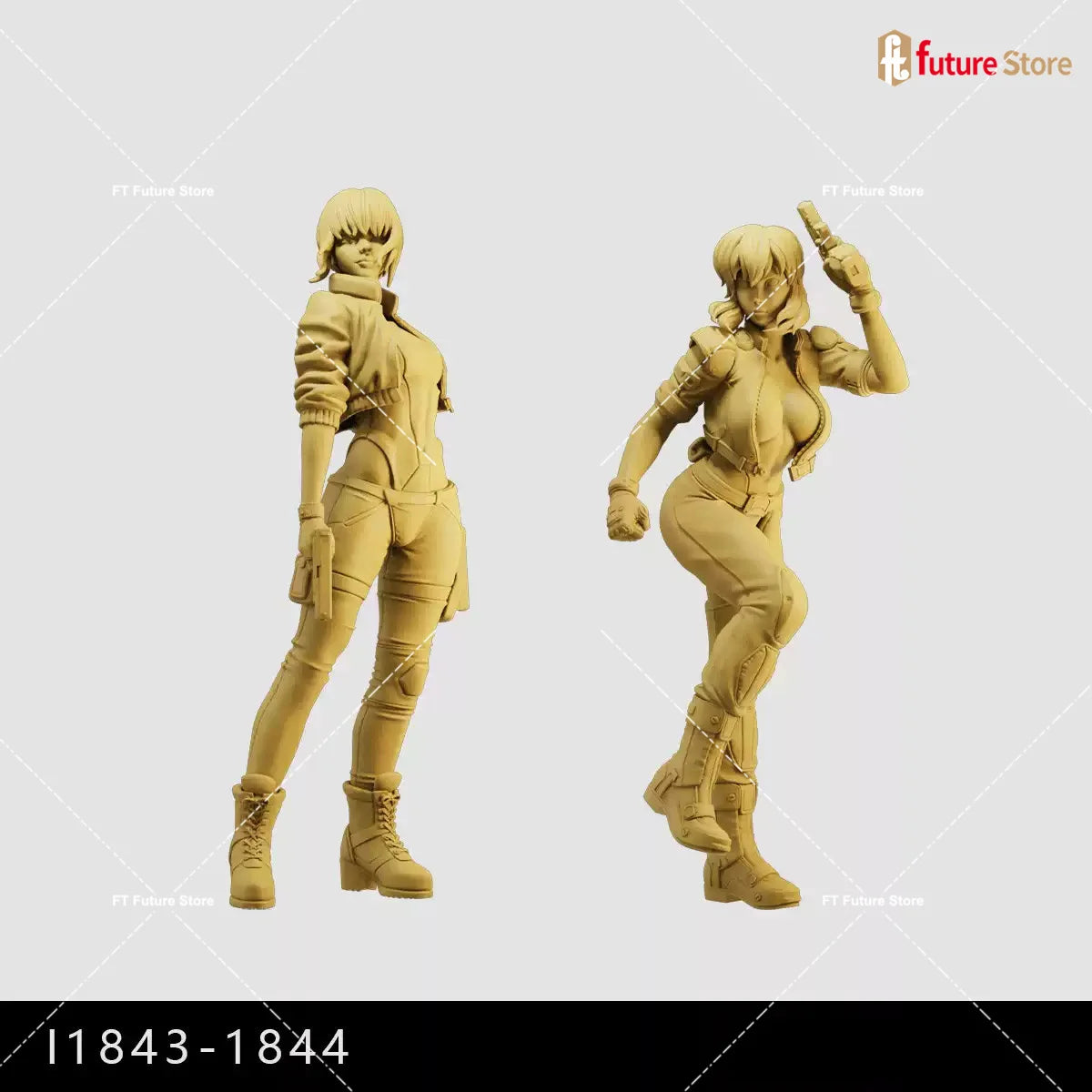 3D Print Miniature 1/64 1/43 1/35 Anime Beauty Lovely Girl Punk Figure Model Scene Mini Dolls Figurine Prop Crafts Decor Display