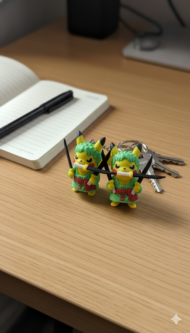 3D Printed Pokemon x One Piece Figures -  Crossover Collection