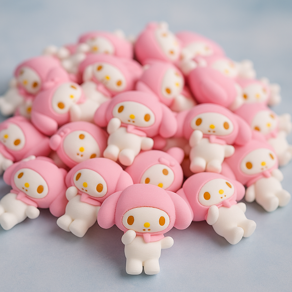 My Melody – 3D Printed Keychain (Hand-Painted)