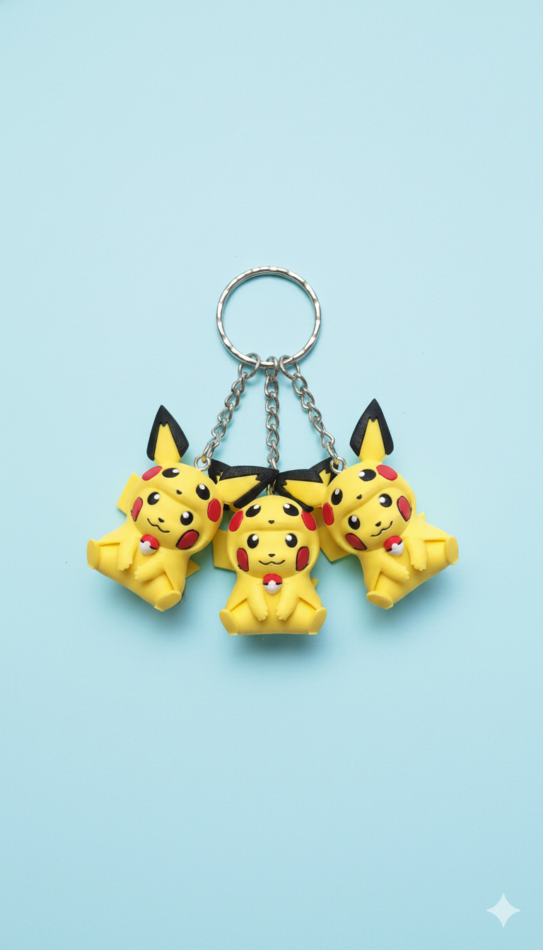Pokemon Cosplay collection 3D printed Figure and keychains